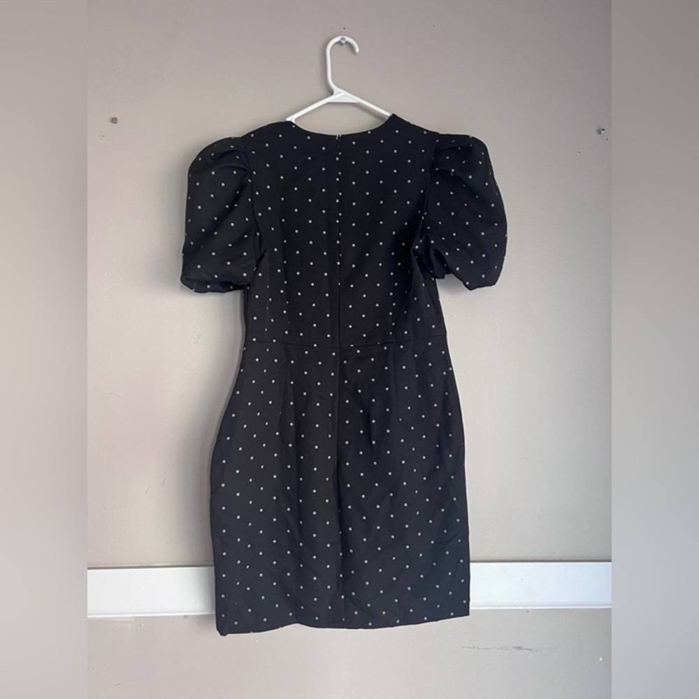 Elegant Black Puff Sleeve Dress